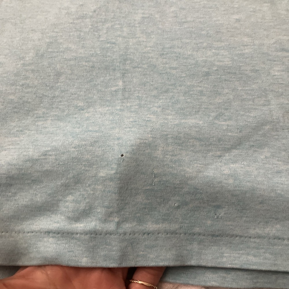Polo Ralph Lauren Shirt Mens XL Blue Classic Fit Flesh‎ Pony Short Slv Tiny Hole - Picture 8 of 8